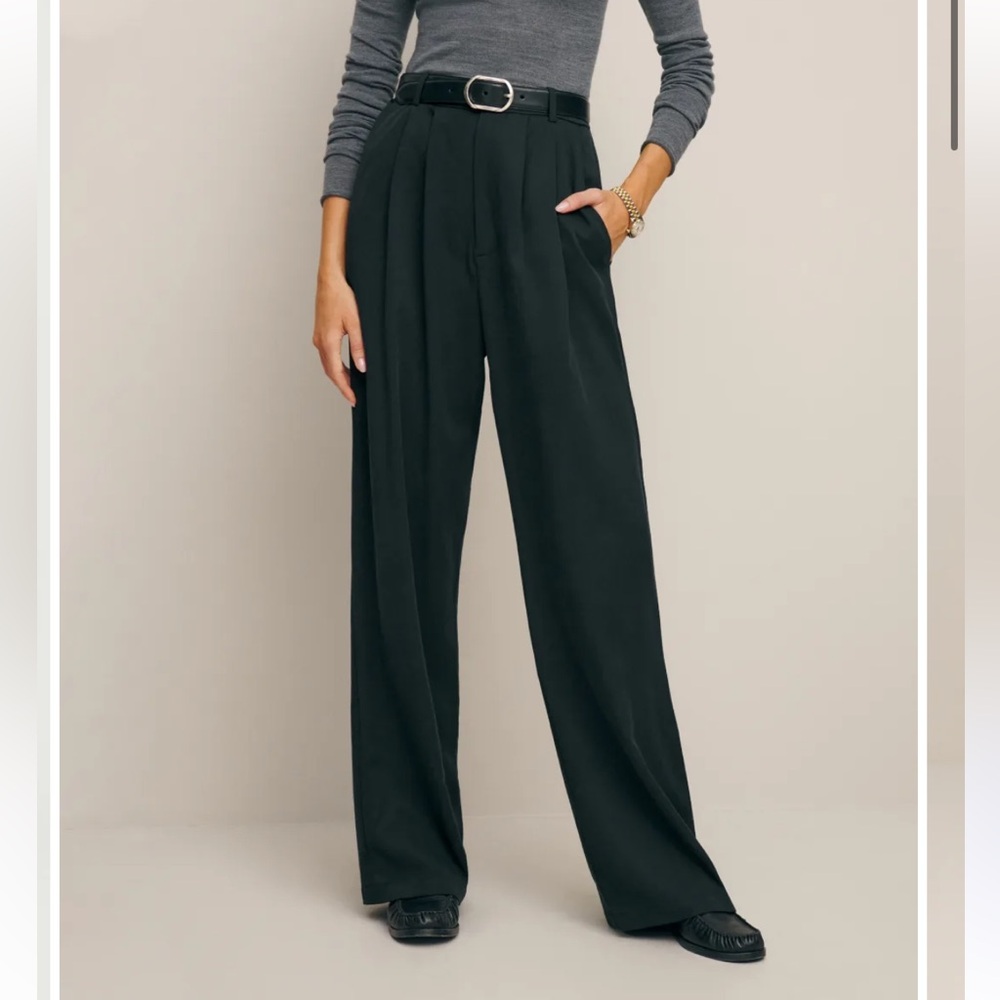 Reformation Mason Pant in Black - Size 2